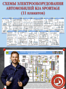 Схемы электрооборудования автомобилей Kia Sportage (11 плакатов)