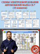 Схемы электрооборудования автомобилей Mazda CX-7 (10 плакатов)