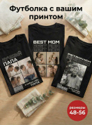  Футболка на заказ с вашим фото, надписями и принтами черная