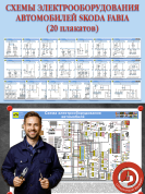 Схемы электрооборудования автомобилей Skoda Fabia (20 плакатов)