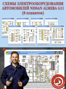 Схемы электрооборудования автомобилей Nissan Almera G11 (8 плакатов)