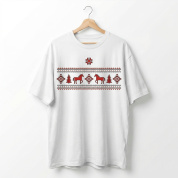 Футболка оверсайз с принтом белая Орнамент