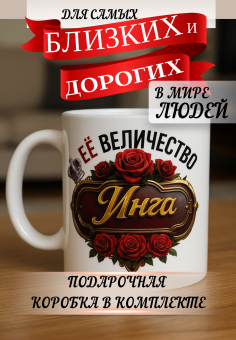 Кружка подарок Ее величество ИНГА