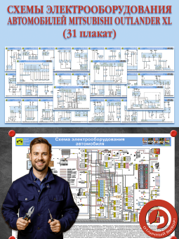 Схемы электрооборудования автомобилей Mitsubishi Outlander XL (31 плакат)