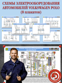 Схемы электрооборудования автомобилей Volkswagen Polo (8 плакатов)