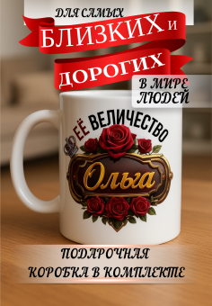 Кружка подарок Ее величество Ольга