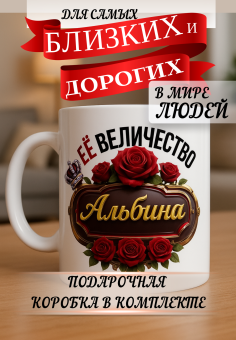 Кружка подарок Ее величество АЛЬБИНА