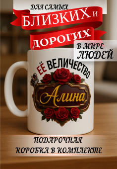 Кружка подарок Ее величество АЛИНА