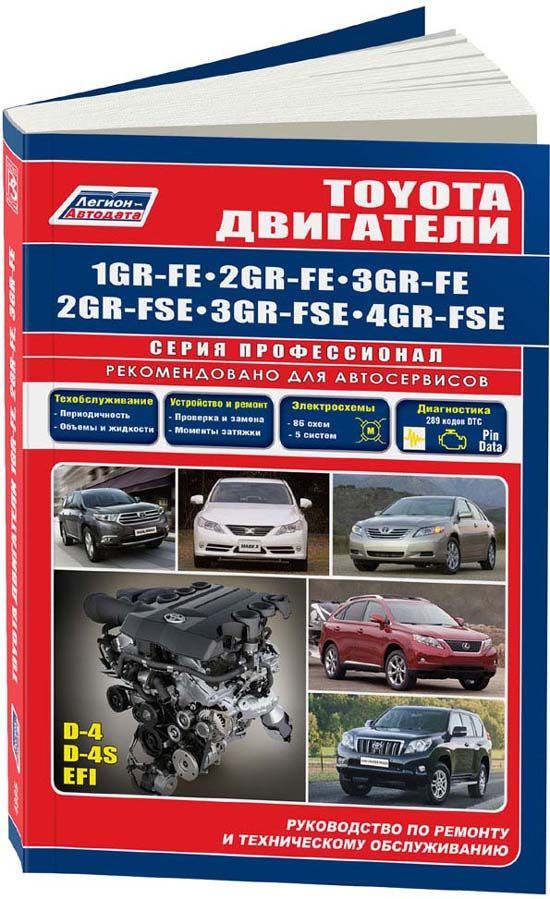 Toyota двигатели 1GR-FE / 2GR-FE / 3GR-FE / 2GR-FSE / 3GR-FSE / 4GR-FSE. Книга, руководство по ремонту и эксплуатации. Профессионал. Легион-Aвтодата