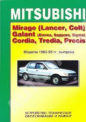 Mitsubishi Mirage, Lancer, Colt, Galant, Eterna, Sapporo, Sigma, Cordia, Tredia, Precis 1983-1993 Руководство по ремонту и эксплуатации автомобиля. MoToR