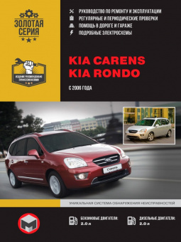 Kia Carens, Kia Rondo с 2006г. Книга, руководство по ремонту и эксплуатации. Монолит