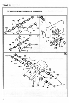 Volvo VN. Книга, устройство автомобиля и каталог деталей. Диез