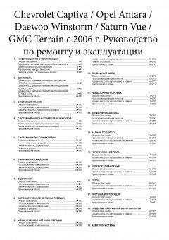 Chevrolet Captiva / Opel Antara / Daewoo Winstorm / Saturn VUE / GMC Terrain с 2006г. Книга, руководство по ремонту и эксплуатации. Монолит