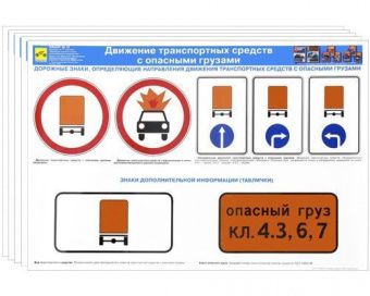 Плакаты: Перевозка опасных грузов автотранспортом (17 плакатов)