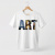 Футболка оверсайз с принтом белая ART